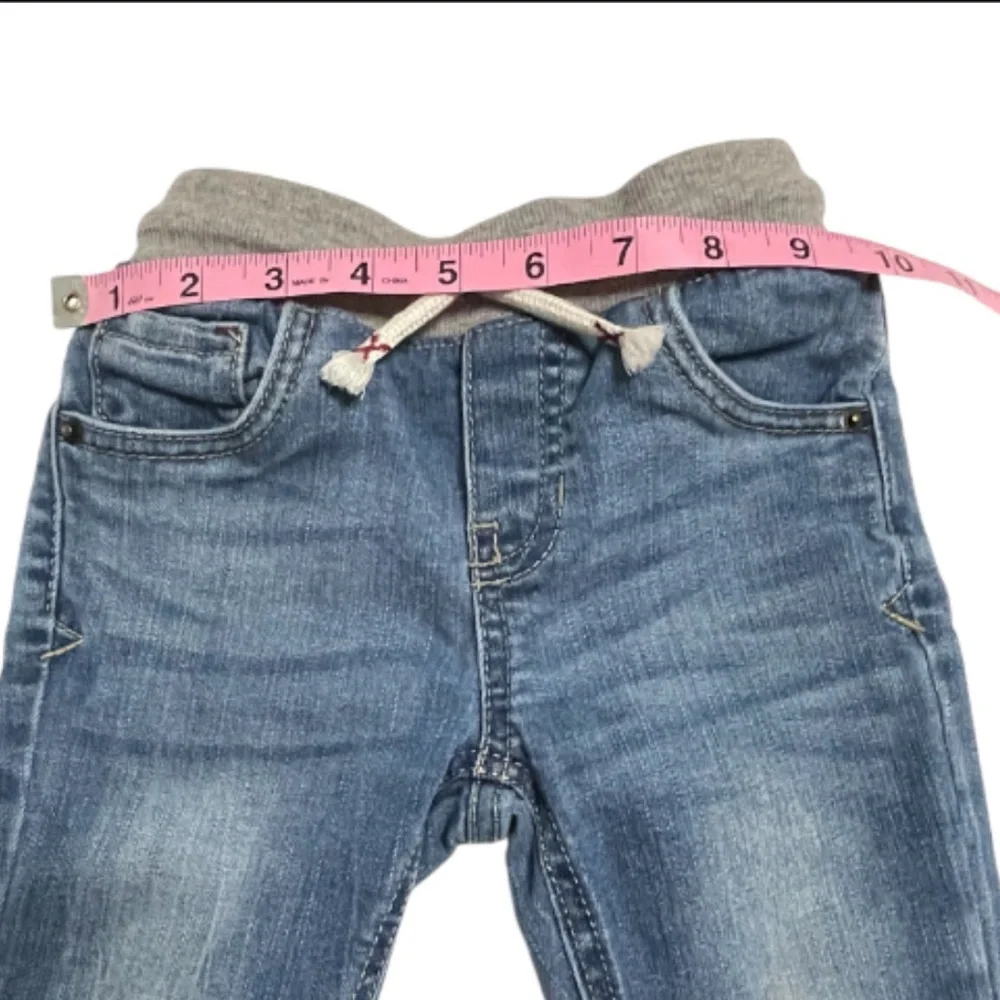 Cat and Jack Toddler Boys Blue Denim Jeans with Gray Waistband